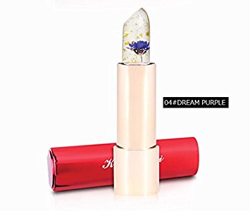 KAILIJUMEI Moisturizer lipsticks Lips Care Surplus Bright Flower Jelly Lipstick 4g_ Dream Purple *One pcs*