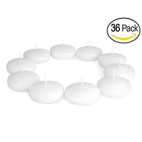 Royal Imports Floating disc Candles for Wedding, Birthday, Holiday & Home Decoration by, 3 Inch, White Wax, Set of 36