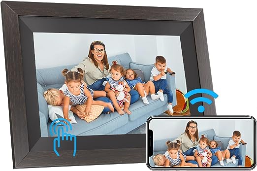 SGIN 10.1 Inch Digital Picture Frame, with 1280 * 800P IPS Touch Screen, 16GB Storage Smart Cloud Photo Frame, Auto-Rotate, Wall-mountable, Electronic Picture Frames via AiMOR APP