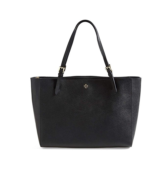 Tory Burch York Small Buckle Tote in black