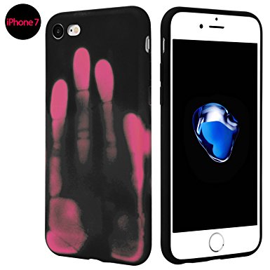 Seternaly Creative Thermal Case Covers for iPhone 7/ iPhone 8 Color Change Black into Pink [4.7"]