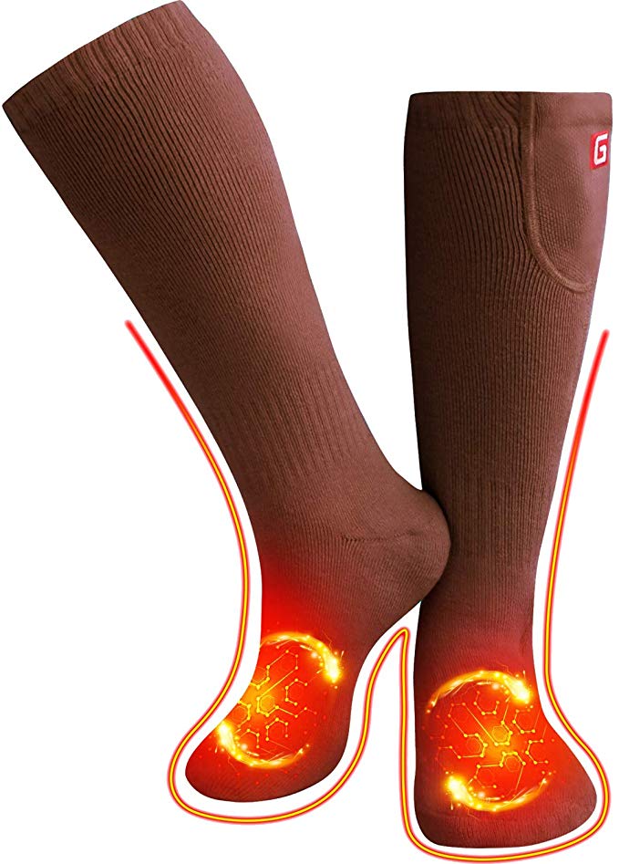 Heated Socks Men Women US Size 6-14,Rechargeable Battery Electric Novelty Socks as Ideal Family Gift