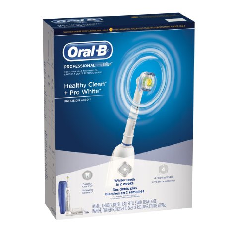 Oral-B Healthy Clean and ProWhite Precision 4000 Rechargeable Electric Toothbrush 1 Count