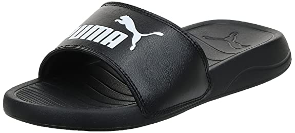 Puma unisex-child Popcat 20 Jr Puma Black-Puma White Slides - 5 UK (37201701)