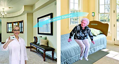 Wireless Alarm & Pager with Weight Sensing Floor Mat - Alert a Caregiver in Another Room! by Smart Caregiver