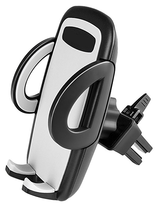 Beam Electronics Universal Smartphones Car Air Vent Mount Holder Cradle Compatible with iPhone 7 7 Plus SE 6s 6 Plus 6 5s 5 4s 4 Samsung Galaxy S6 S5 S4 LG Nexus Sony Nokia and More (Black)
