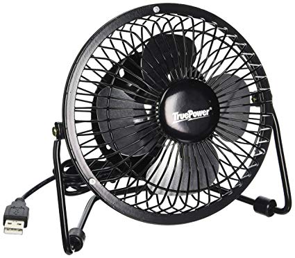 TruePower 50-5073 USB Mini Desk Fan, 4"