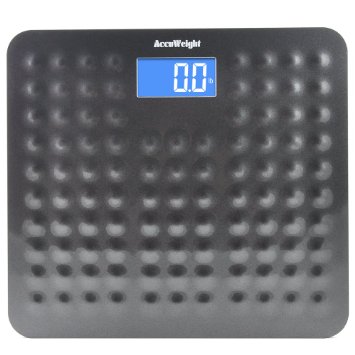 Accuweight Digital Bathroom Body Weight Scale with 36 Backlight Display 400lb180kg Gray