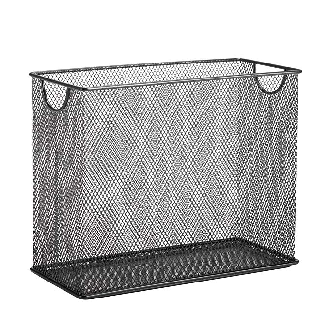 Honey-Can-Do OFC-06209 Mesh Tabletop File Holder, 5.5 x 12.5 x 9.88, Black