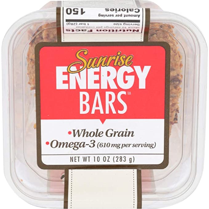 Sunrise Whole Grain 100% Natural Energy Bars with Omega-3