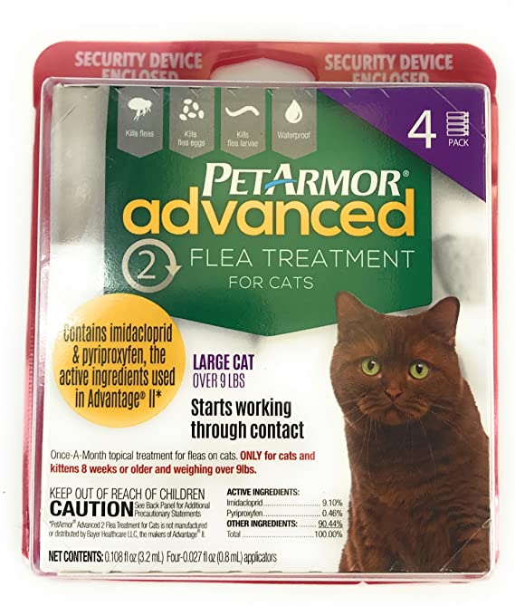 Pet Armor Advanced treatment for cats large 9 LBS 4 pack
