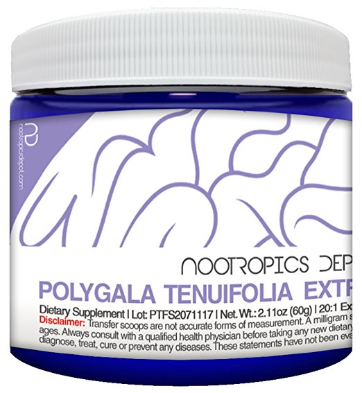 Polygala tenuifolia Powder | 60 Grams | 20:1 Extract | Yuan Zhi | Promotes Cognitive Function, Learning and Memory | Supports Healthy Stress Levels | Adaptogen Supplement