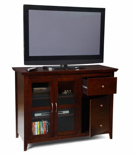 Convenience Concepts Designs2Go Sierra Highboy TV Stand for Flat Panel TVs up to 50-Inch or 100-Pounds Rich Espresso