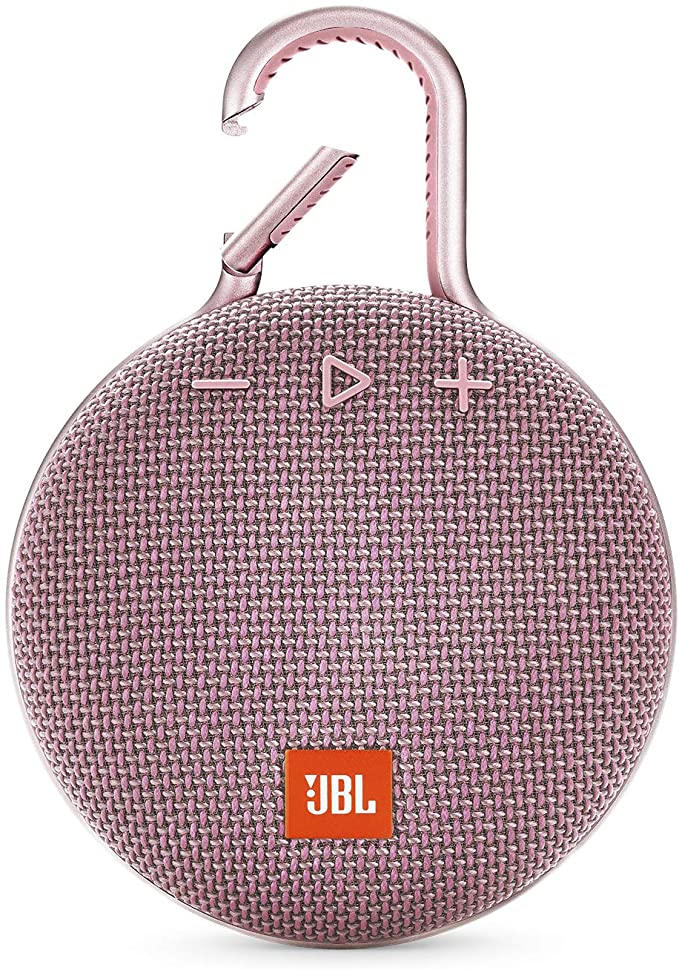 JBL Clip 3 Portable Waterproof Wireless Bluetooth Speaker with up to 10 Hours of Battery Life - Pink