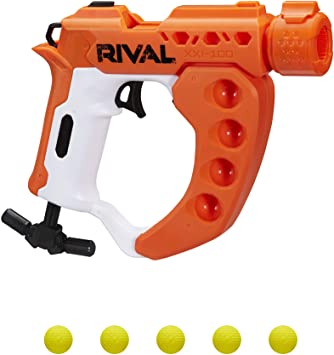 Nerf Rival Curve Shot -- Flex XXI-100 Blaster -- Fire Rounds to Curve Left, Right, Downward or Fire Straight -- 5 Nerf Rival Rounds