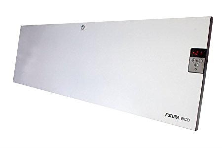 Futura Eco 1500W Deluxe Electric Panel Heater Radiator, Wall Mounted or Free Standing with Thermostat & Digital Timer