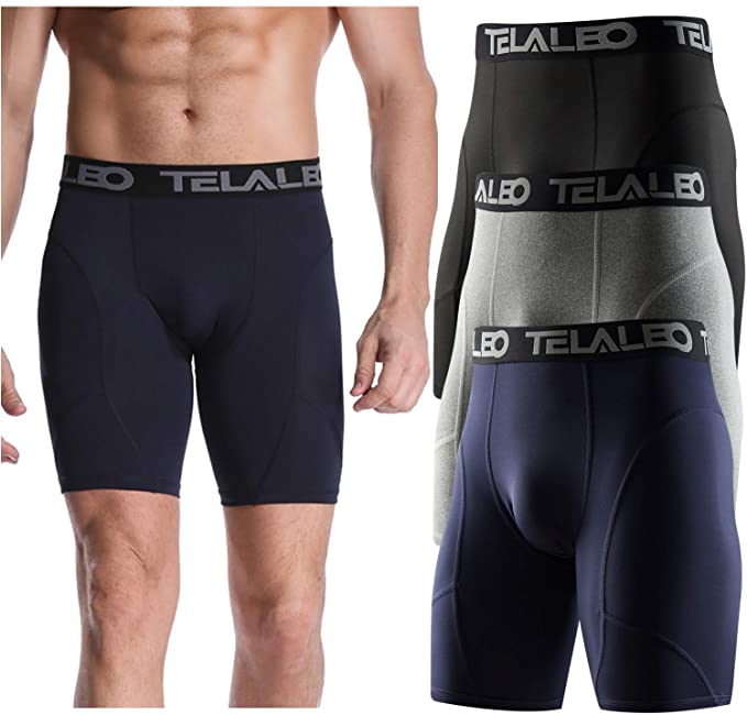 TELALEO Men's Compression Pants Cool Dry Gym Workout Running Leggings Baselayer Sports Tights