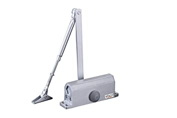 Volo Automatic Hydraulic Double Speed Aluminium Door Closer Premium Heavy Duty for Residential/Commercial Purpose with Fitting Set (Silver). Weight Capacity: 30kg- 70kg