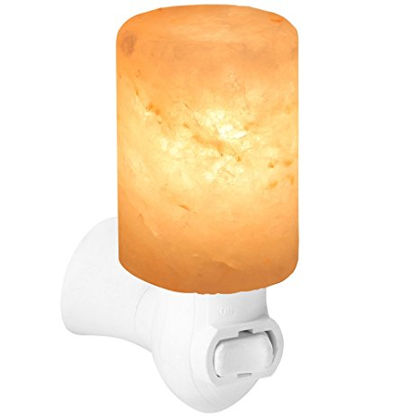 Salt Lamp, GRDE Natural Crystal Himalayan Salt Stone Light Night Light (Cylinder)