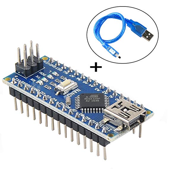 MakerHawk Nano V3.0,Nano board CH340G Chip/ATmega328P 5V 16MHz with USB Cable, Compatible with Arduino Nano V3.0 For Arduino
