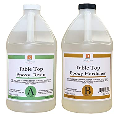 Table TOP EPOXY Resin 2 Gallon Kit. for Super Gloss Coating