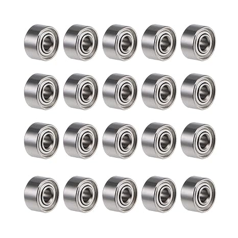 uxcell 681XZZ Deep Groove Ball Bearings 1.5mm Inner Dia 4mm OD 2mm Bore Double Shielded Chrome Steel Z2 20pcs