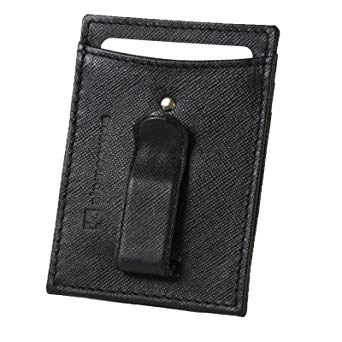 Alpine Swiss Men's Top Grain Leather Minimalist Money Clip Front Pocket Wallet