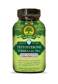 Well Roots Testosterone Formula Supplement for Men, 30 Count