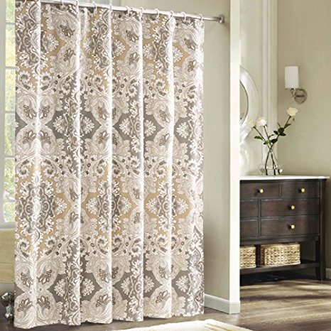 Ufaitheart Rome's Life Pattern Fabric Shower Curtain Liner 72 x 78 Inch Long Shower Curtain Fabric Bathroom Curtains