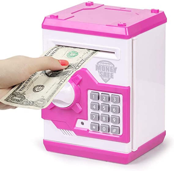 Refasy Piggy Bank Cash Coin Can ATM Bank Electronic Coin Money Safe for Kids-Hot Gift