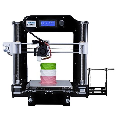 ALUNAR® Upgraded DIY Desktop 3D Printer Reprap Prusa i3 Kit, High Accuracy Self-Assembly Tridimensional FDM Printer, Multicolor Printing Machine