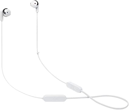 JBL Tune 215 - Bluetooth Wireless in-Ear Headphones with 3-Button Mic/Remote and Flat Cable - White