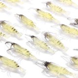 Masione 20PCS Soft Shrimp Fishing Lure Baits Gear for Bream Bass Flathead Whiting Snapper
