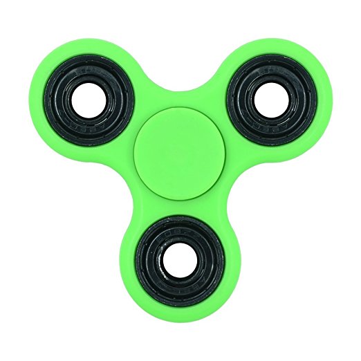 Additt Tri Fidget Spin Hand Finger Spinner Spin Widget Focus Toy EDC Pocket Triangle Plastic Gift for ADHD Children Adults Non-3D printed (Green)