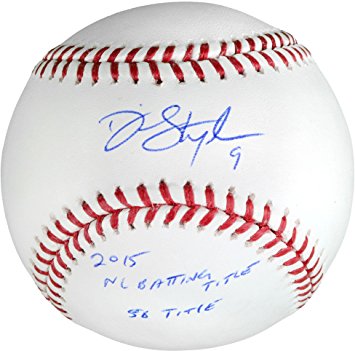 Dee Gordon Miami Marlins Autographed Baseball with 2015 NL Batting Title, SB Title Inscription - Autographed Baseballs