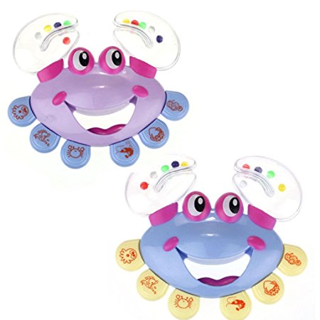 FEITONG® Kids Baby Crab Design Handbell Musical Instrument Jingle Rattle Toy
