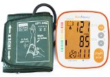 LotFancy Automatic Digital Arm Blood Pressure Monitor with BacklightIrregular Heartbeat DetectorLarge LCD Display250X2 Records for 2 Users Medium 866-126 inch