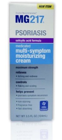MG217 Psoriasis Medicated Salicylic Acid Formula Multi-Symptom Cream, 3.5 Fluid Ounce