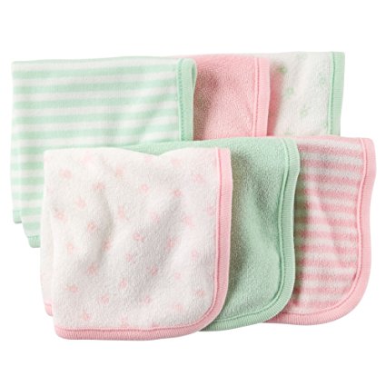 Carter's Unisex Baby 6-Pack Washcloths (Pink Multi)