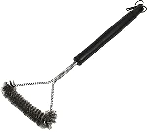 Chef Craft Select BBQ Grill Brush, 18 inches in length, Stainless Steel/Black