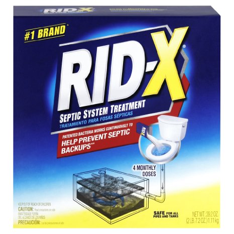 RID-X Septic Tank System Treatment 4 Month Supply Powder 392 Ounce