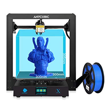ANYCUBIC MEGA X 3D Printer, Large FDM 3D Printer with Patented Heatbed and Free 1kg PLA Filament, Build Size 300X300X305mm (Mega X)