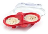 Norpro Silicone Microwave Double Egg Poacher Red