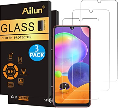 Ailun Glass Screen Protector for Galaxy A31 3Pack Tempered Glass for Samsung Galaxy A 31 0.33mm Ultra Clear Anti-Scratch Case Friendly