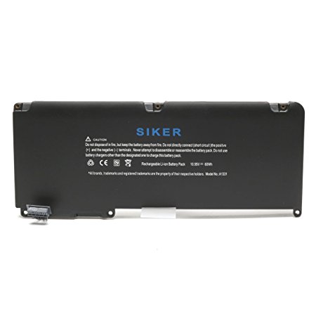 SIKER? Laptop Replacement Battery Pack for Apple 13" A1331 A1342(Late 2009 Mid 2010),fits 661-5391 661-5585 MC207LL/A MC516LL/A - 12 Month Warranty[6-Cell Li-ion 10.95V 60WH]