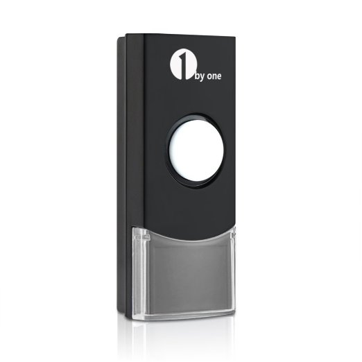 1byone Easy Chime Kit Additional Wireless Doorbell Push Button, Black