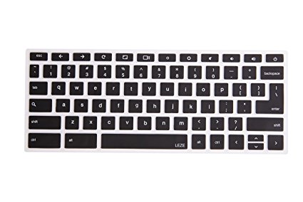 Leze - Acer 11.6" Chromebook C810 CB3-111 CB5-311 CB5-311P C720 C720P C740 Laptop Silicone Keyboard Protector Cover Semi - Black