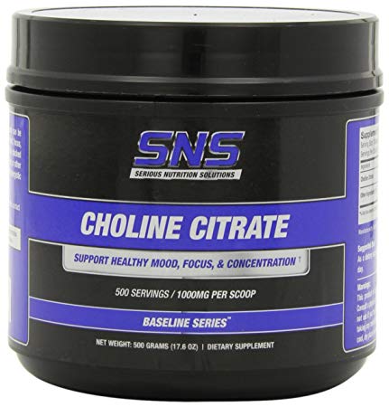 Serious Nutrition Solution Choline Citrate Powder, 500 Grams
