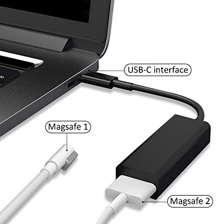 USB-C Adapter Compatible for Mag Safe 1 & 2, Dreamvasion Type C Charger Converter Connector Compatible for New Mac Book Pro/Air/Nintendo Switch/More USB C Laptops/Phones, Support 85W/60W/45W Power