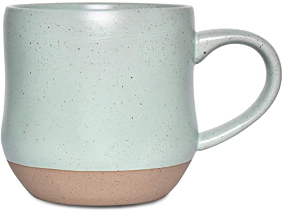 Bosmarlin Large Stoneware Coffee Mug, Big Tea Cup for Office and Home, 17 Oz, Dishwasher and Microwave Safe, 1 PCS (Mint Green, 1)
